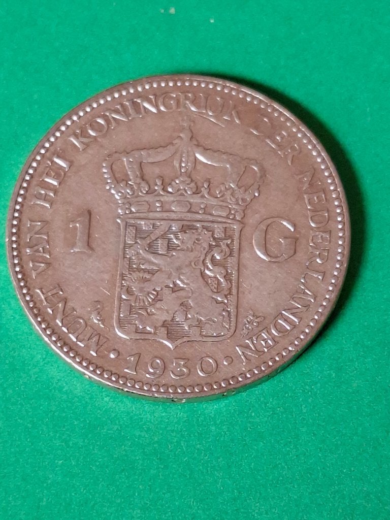 1930 Pays-Bas 1 florin en argent Wilhelmina, Reine Wilhelmine, Monnaie en vrac, Argent, 1 florin