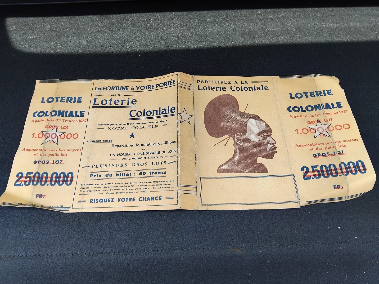Coloniale loterie, Enlèvement