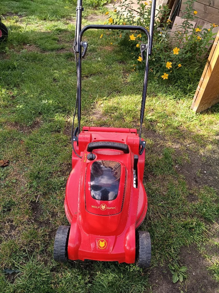 accu grasmaaier Wolf Garten(40cm), Tuin en Terras, Ophalen, Wolf Garten, Accu-grasmaaier, Mulchfunctie