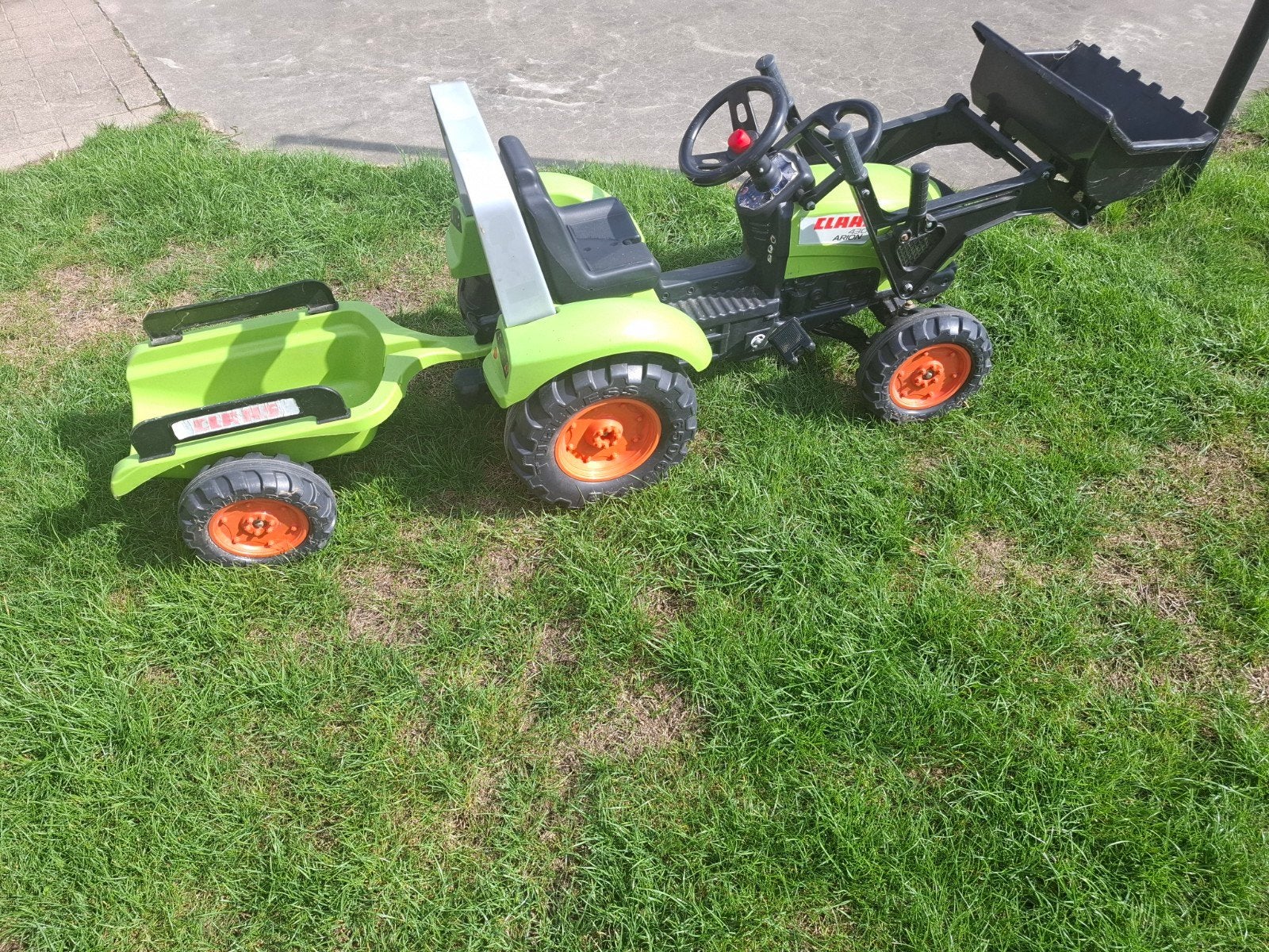 Claas trapauto met aanhanger en voorlader, Kinderen en Baby's, Ophalen