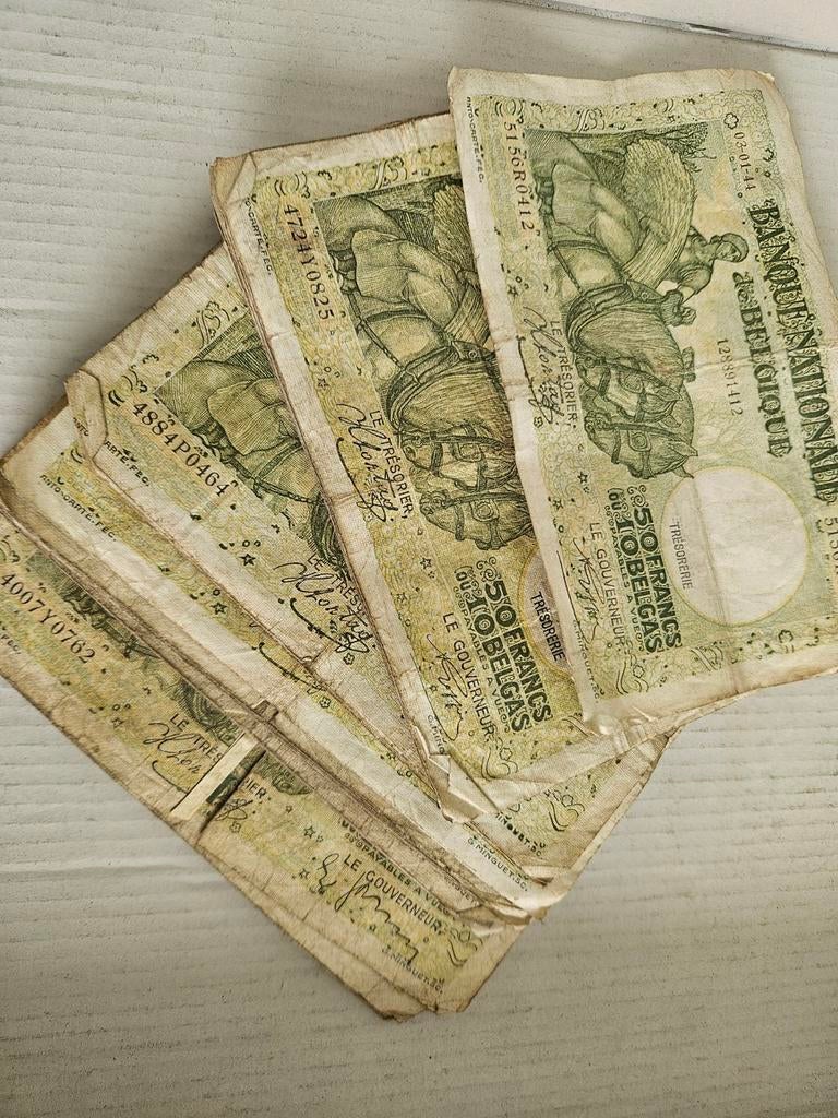 Bankbiljetten 50 francs 10 belga, Verzenden