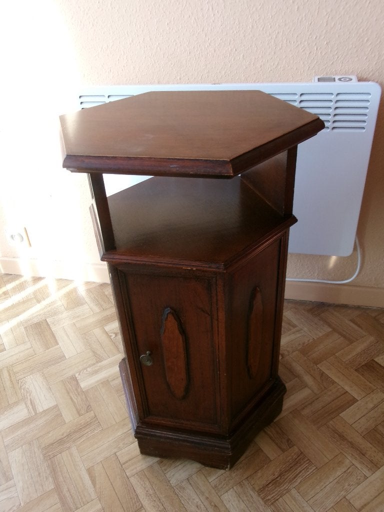 Petit Meuble Hexagonal en bois massif., Antiek en Kunst, Antiek | Meubels | Kasten, Ophalen