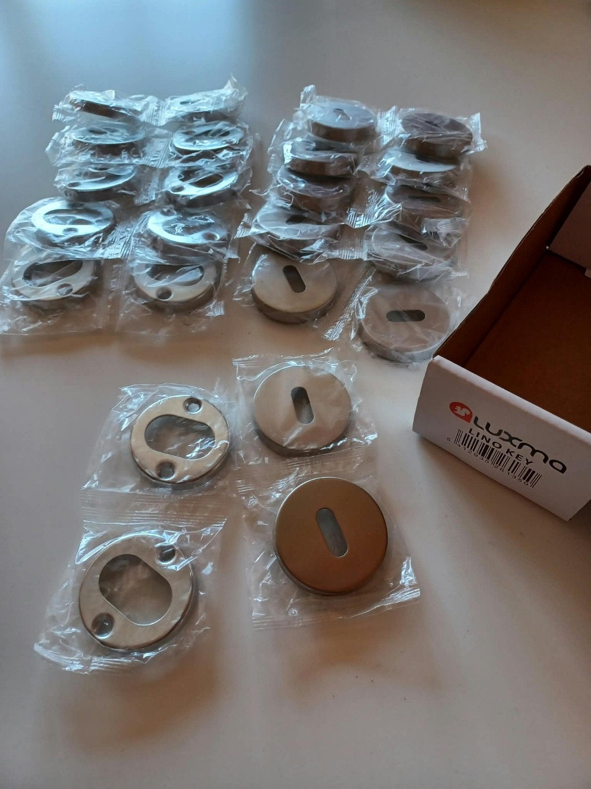 RVS Sleutelrozetten 12 sets, Ophalen, Nieuw, Inox, Slot