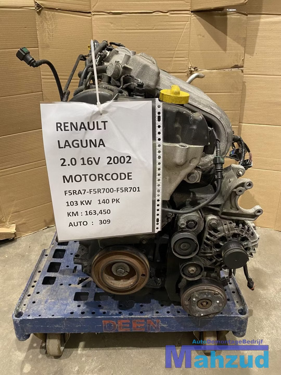 RENAULT LAGUNA 2.0 16V F5RA7 F5R700 F5R701 motorblok motor, Renault Group, Gebruikt, Contact.group@renault.com, Renault