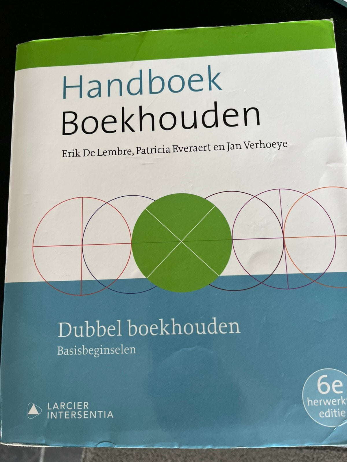 Handboek Boekhouden - Dubbel Boekhouden (zesde editie), Ophalen, Erik De Lembre; Patricia Everaert