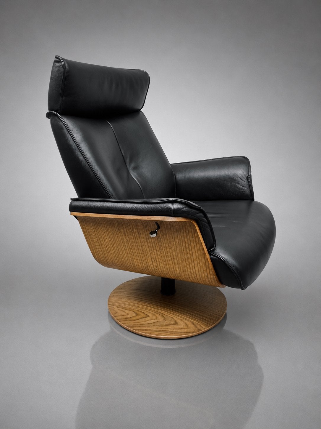 Mooie retro relaxfauteuil van Goossens, Huis en Inrichting, Ophalen of Verzenden, Zo goed als nieuw, Zwart