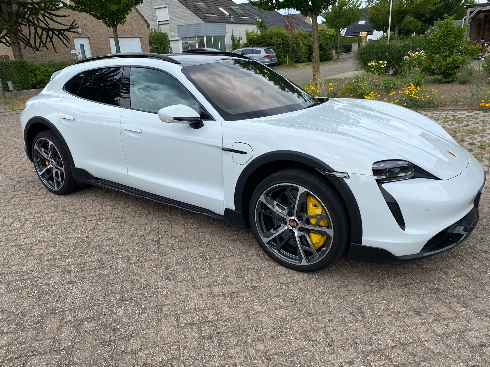 Porsche taycan turbo S cross turismo, Auto's, Porsche, 4 zetels, Wit, Elektrisch, Break
