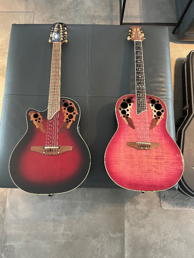 Linkshandige Ovation 6 string en 12 string, Enlèvement, Utilisé, Autres types, 12 cordes