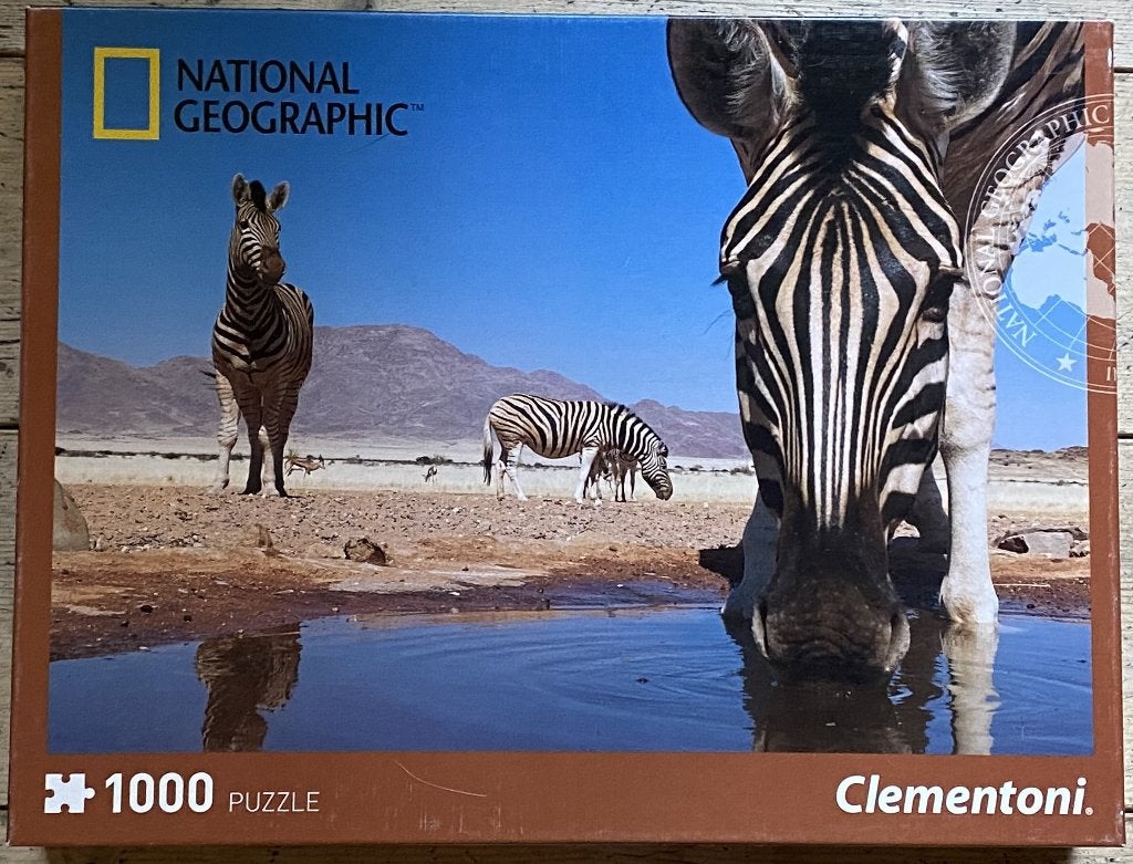 Puzzel met Zebra's van Clementoni (1000 stuks), Ophalen of Verzenden, Gebruikt