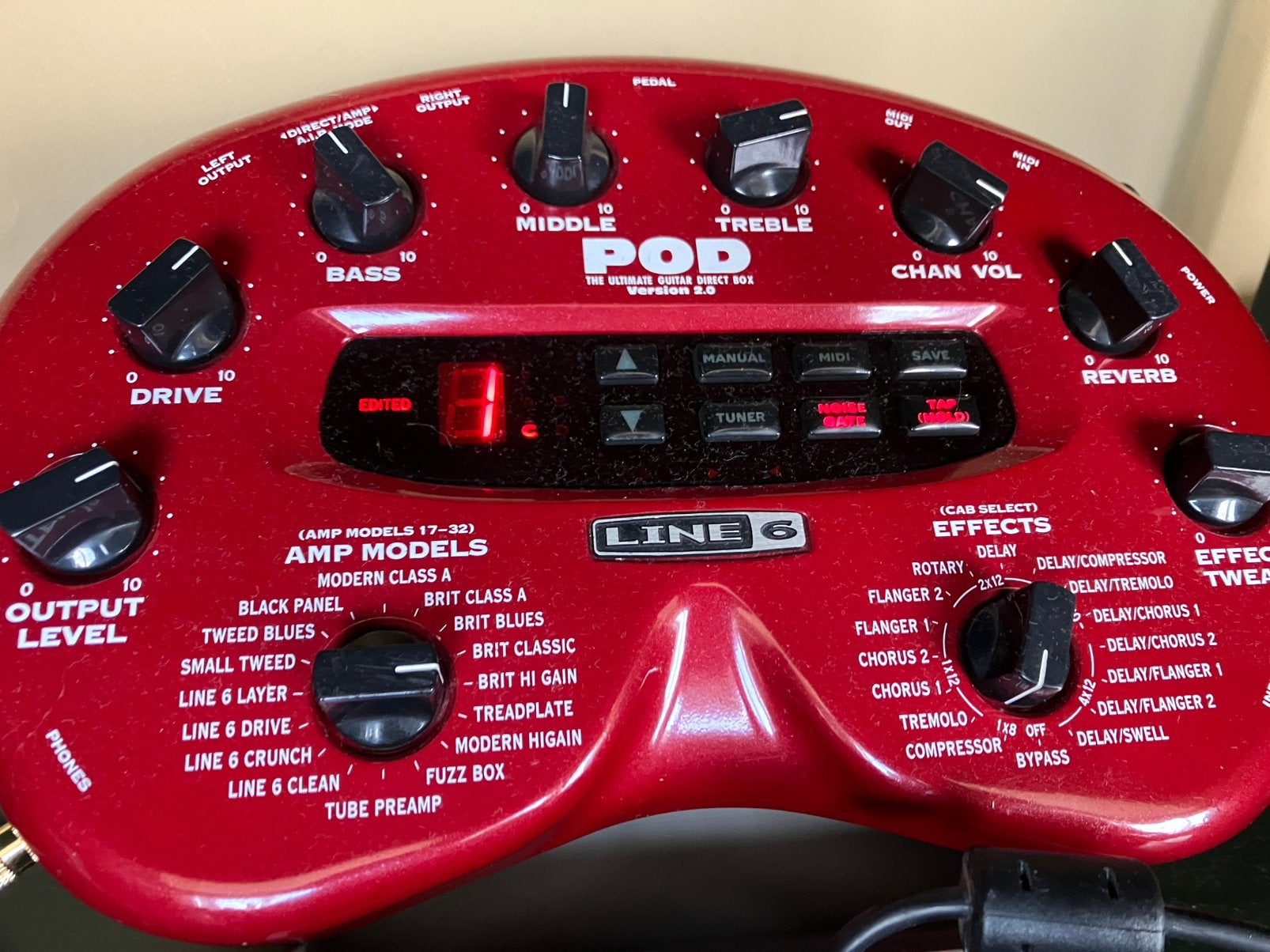 Line 6 pod 2.0, Musique & Instruments, Effets, Utilisé, Multi-effet, Enlèvement ou Envoi