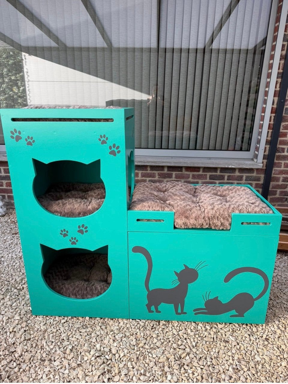 Unieke zware kattentoren/krabpaal, Ophalen, Zo goed als nieuw