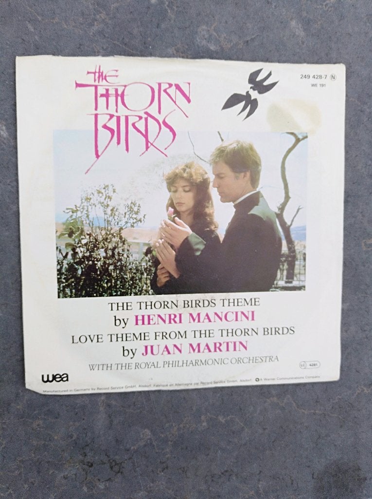 †HENRI MANCINI: "The Thorn Birds Theme", Filmmuziek en Soundtracks, 7 inch, Zo goed als nieuw, Fotohoes