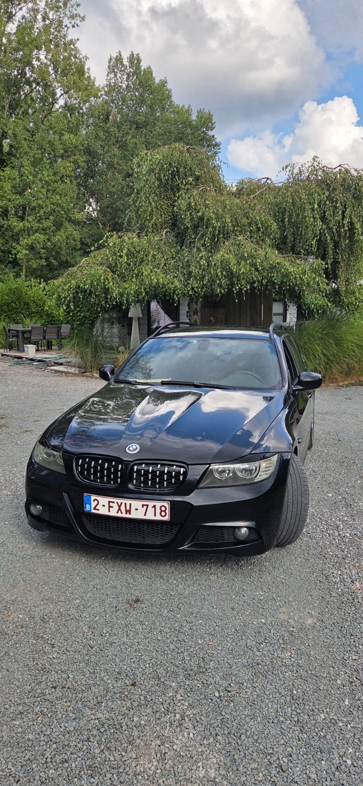 BMW E90 318i 2008, Auto's, Achterwielaandrijving, Zwart, Zwart, Leder
