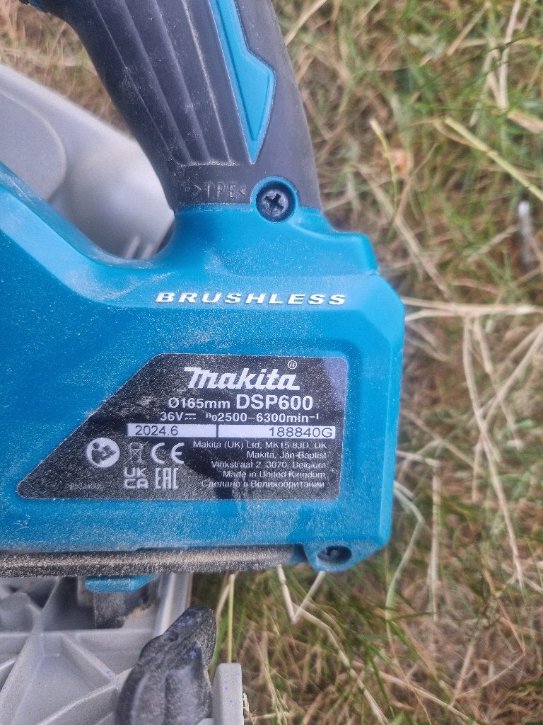 Makita DSP600 Brushless invalzaag, Doe-het-zelf en Bouw, Gereedschap | Zaagmachines, Ophalen, Gebruikt, Invalzaag