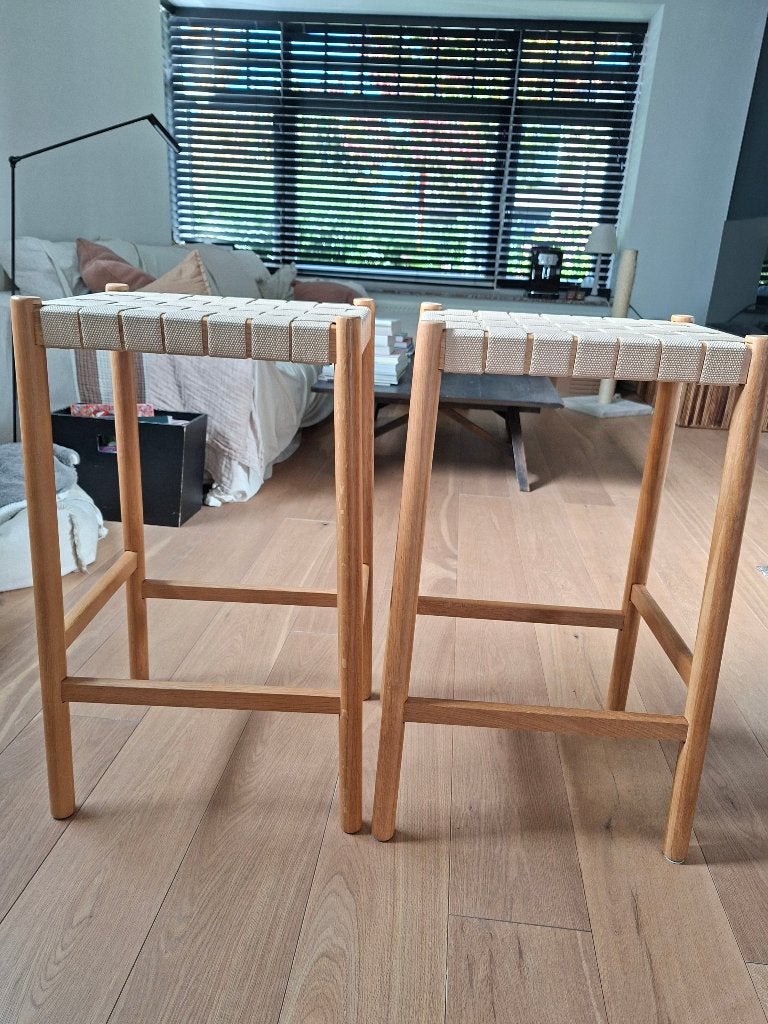 Barkrukken, Huis en Inrichting, Ophalen, Gebruikt, 60 tot 90 cm, Hout