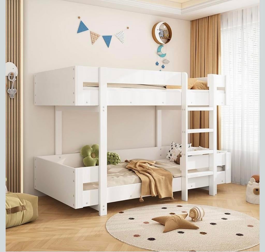 Wit kinder stapelbed – stevig en modern, Ophalen, Stapelbed