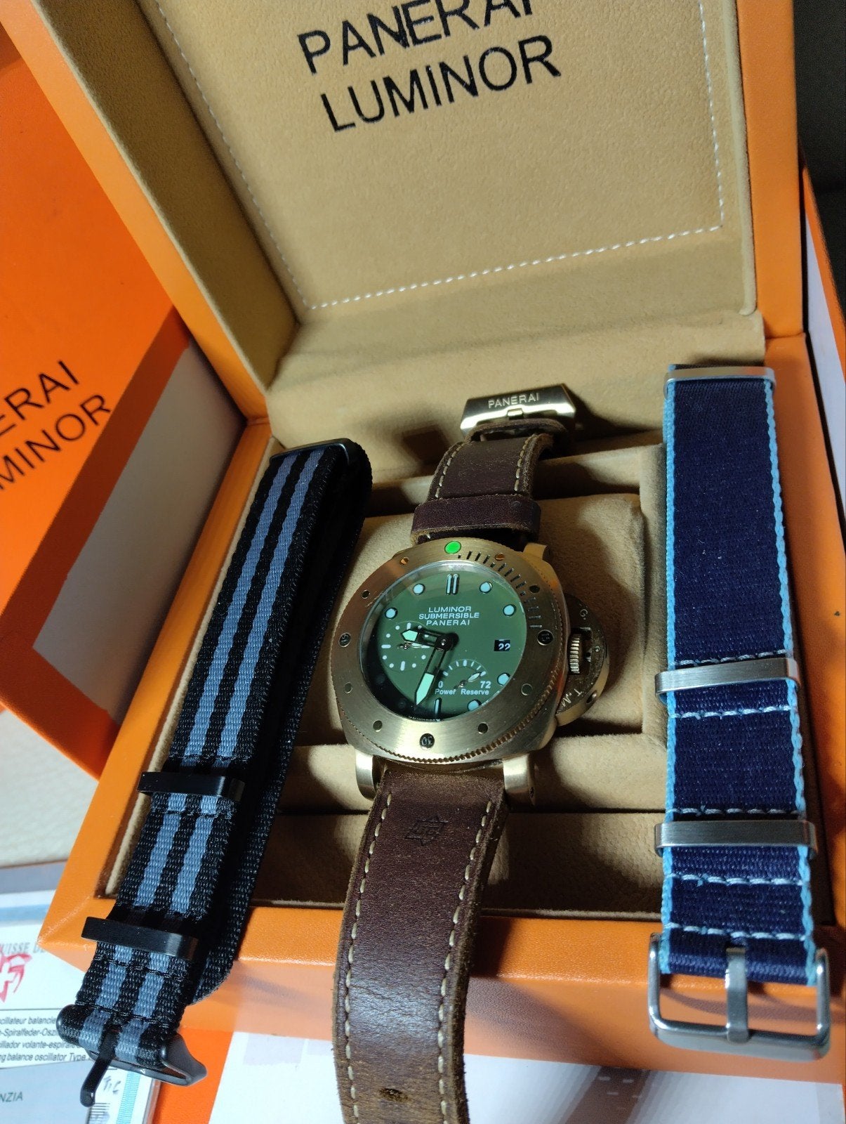 Rostovsky Panarai Bronzo, Bijoux, Sacs & Beauté, Montres | Hommes, Montre-bracelet, Autres marques, Enlèvement ou Envoi, Cuir