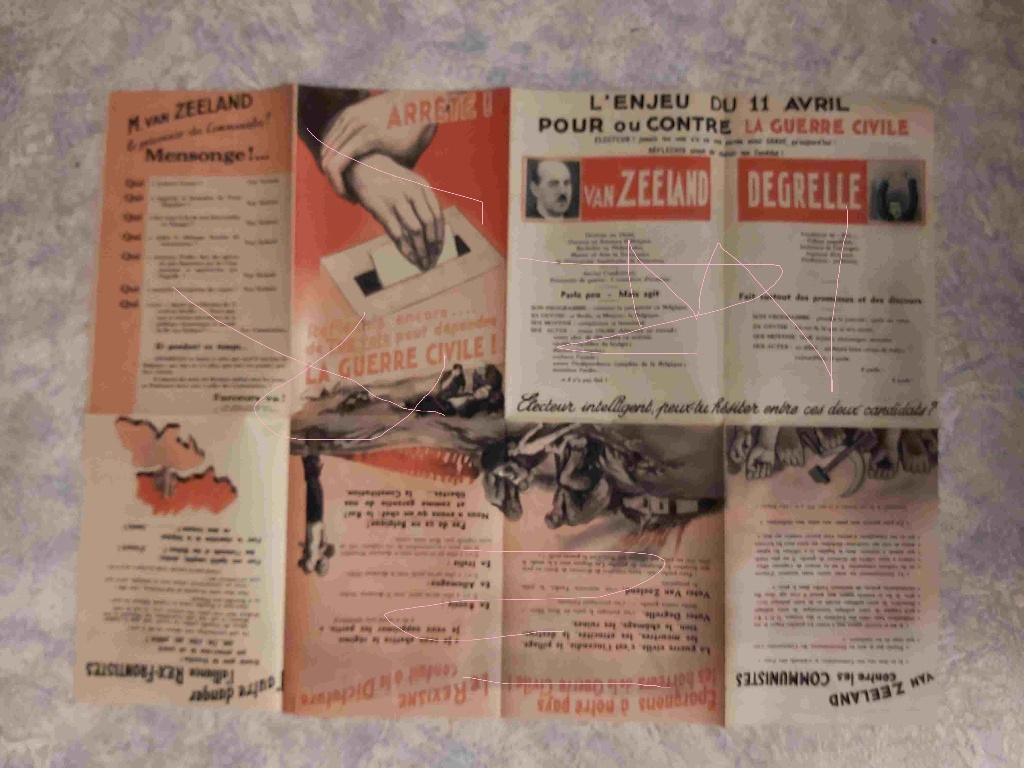 REX Degrelle Van Zeeland België Belgique Verkiezing Front, Collections, Envoi, 1920 à 1940, Coupure(s)