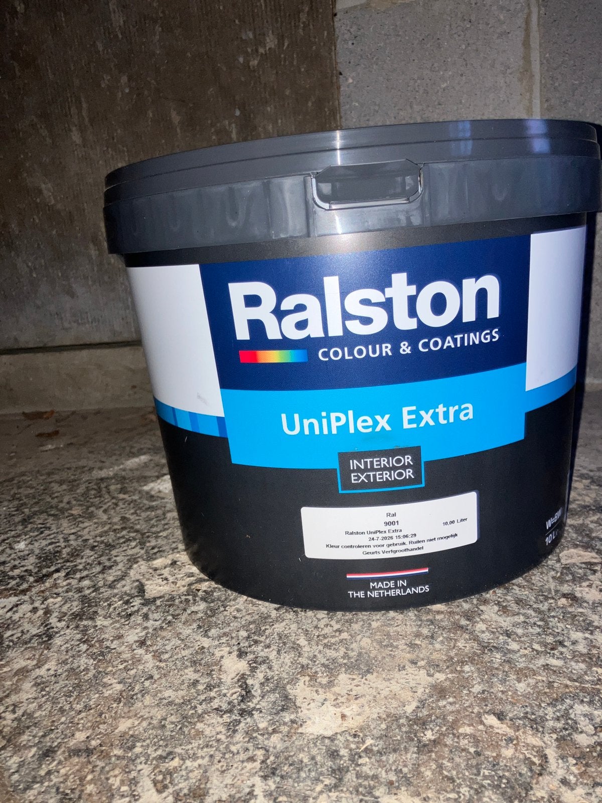 Verf RAL9001 (Ralston) 10liter, Ophalen, Wit, Nieuw, Verf