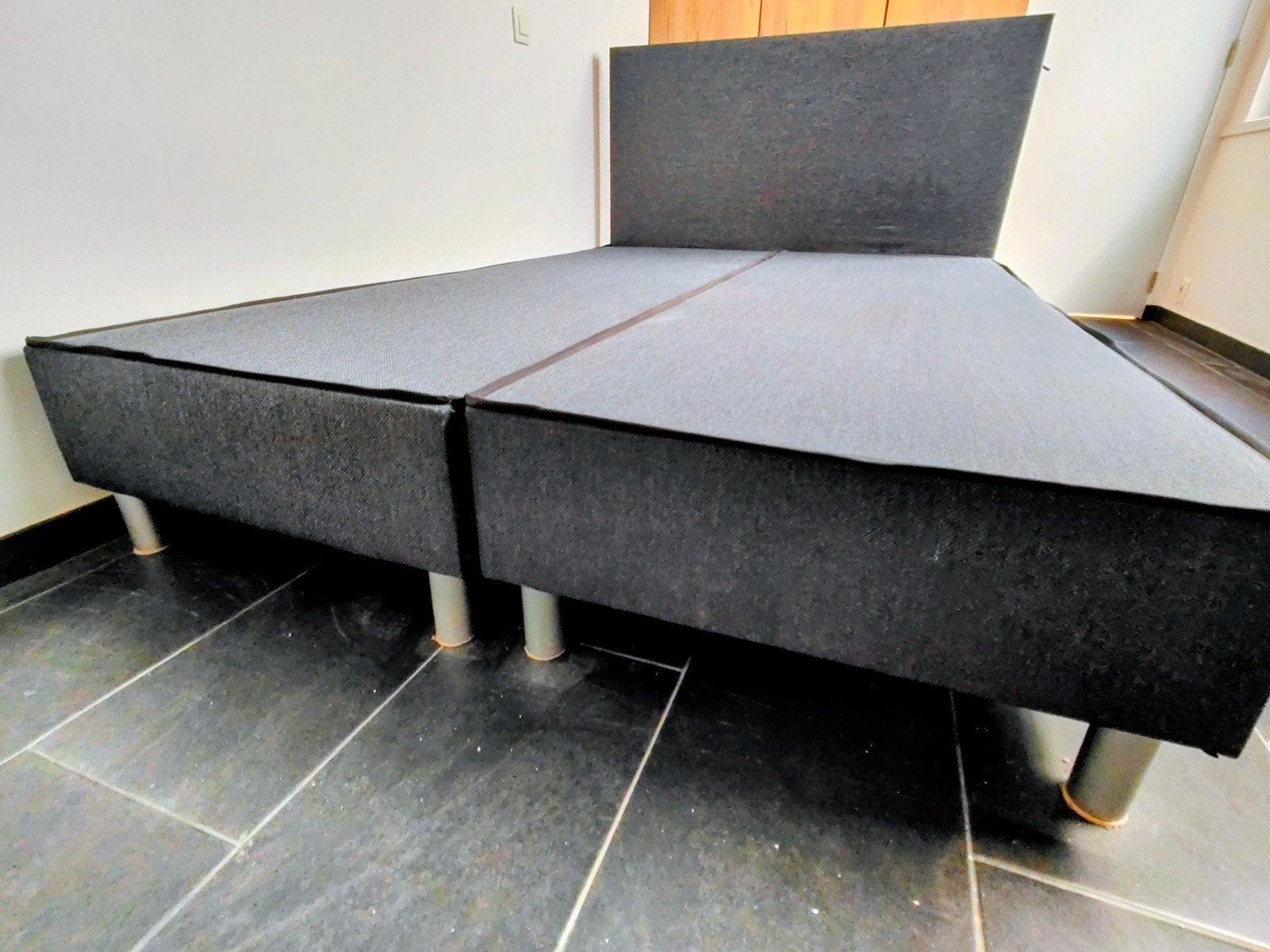 *** COMPLETE KOT-SET 140x200 *** Boxspring + Hoofdbord!, Ophalen, 140 cm, 200 cm, Nieuw