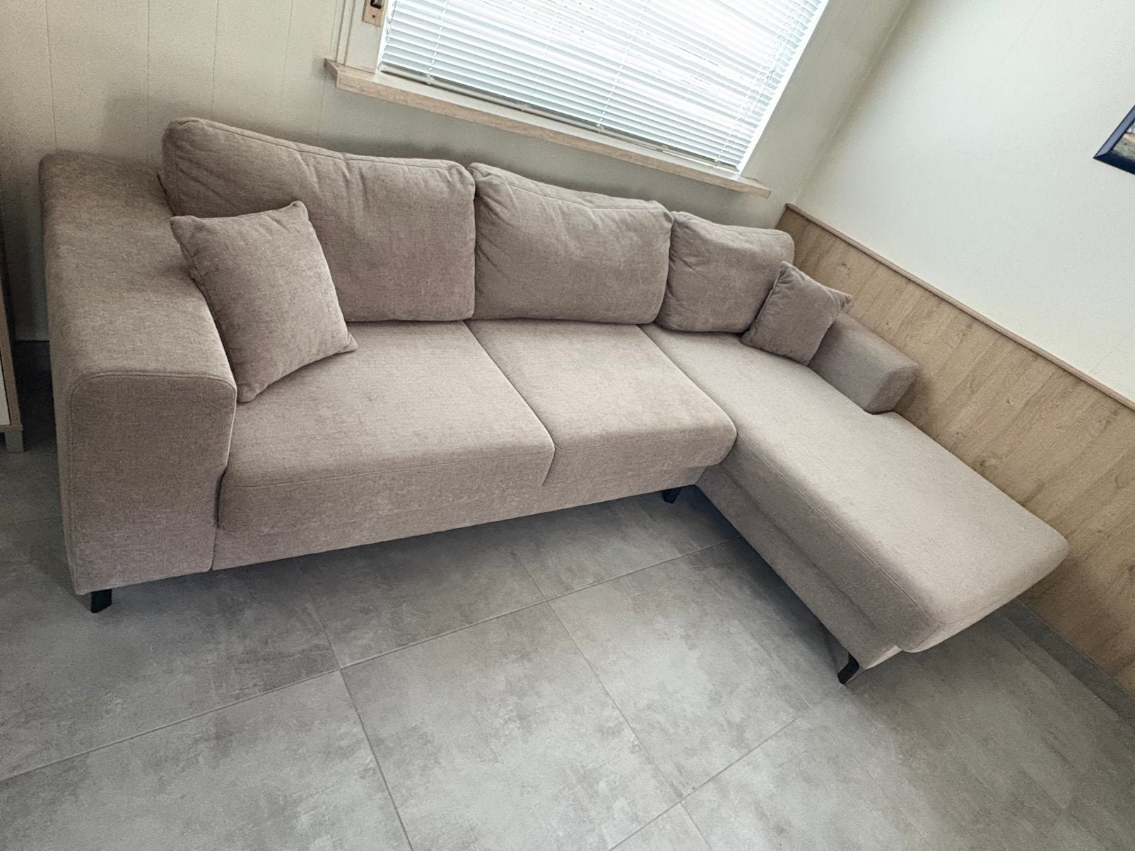 Lounge zetel L-vorm, Huis en Inrichting, Ophalen, Zo goed als nieuw, Stof