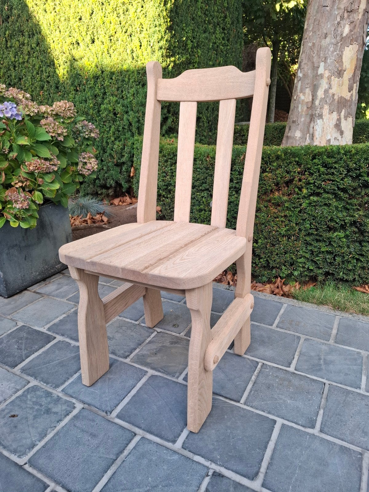 6 massief eiken stoelen. Geluchtgomd., Huis en Inrichting, Ophalen of Verzenden