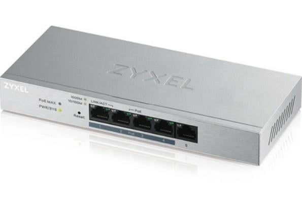 ZyXEL GS1200-5HP v2 Managed Gigabit Ethernet PoE, Computers en Software, Netwerk switches, Gebruikt, Ophalen of Verzenden