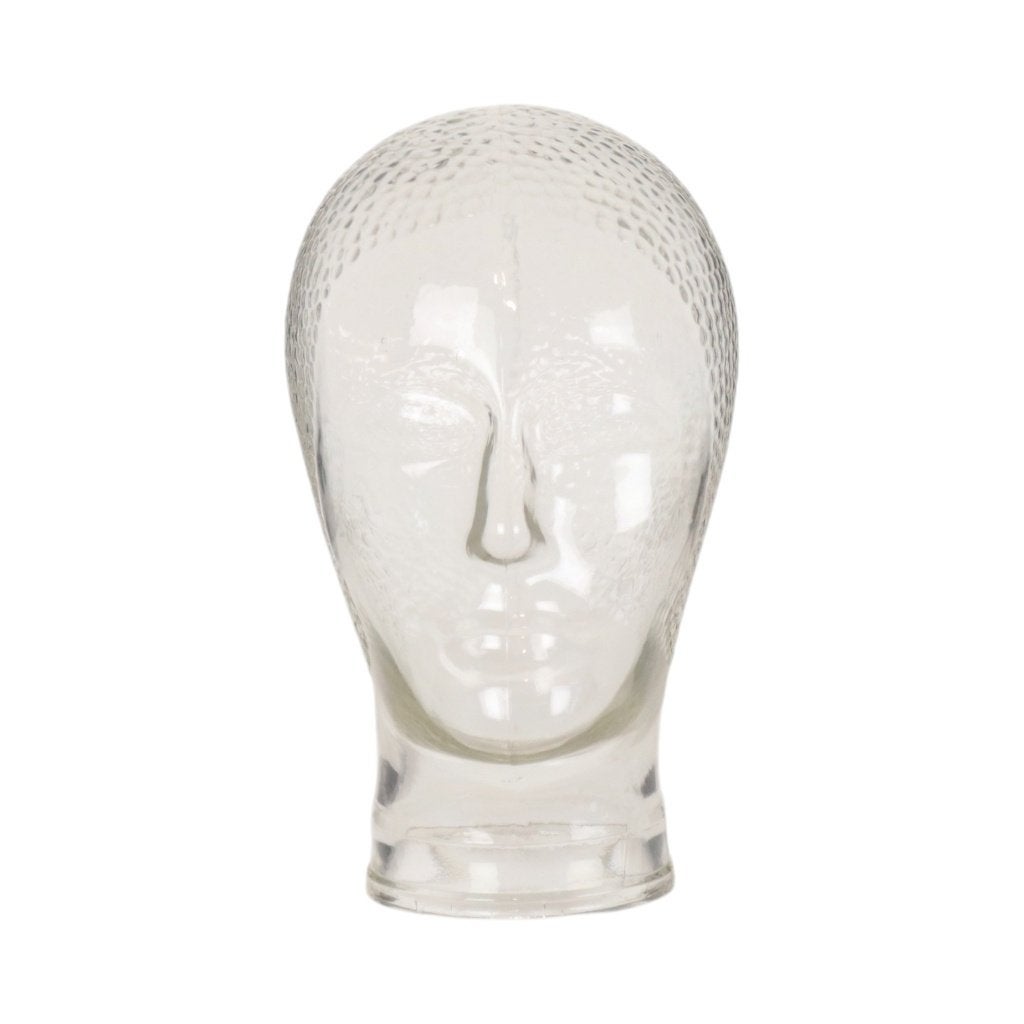 Decoratief Vintage Glazen Hoofd Etalage Militaria 26cm, Ophalen of Verzenden