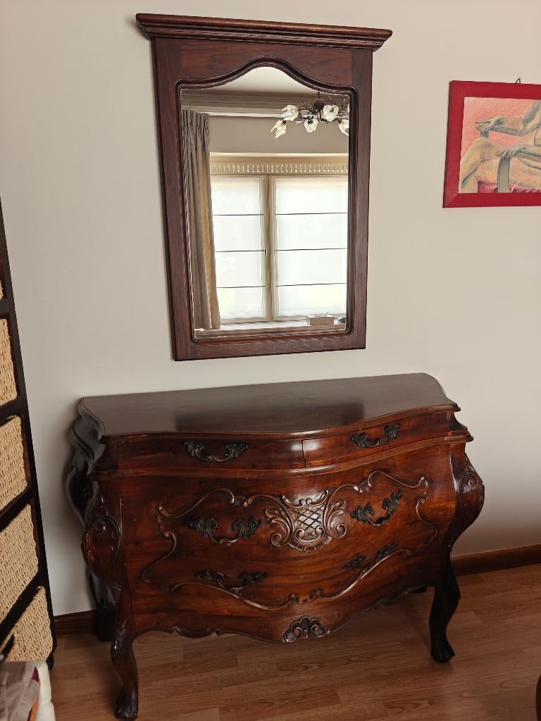 Elegante antieke wandspiegel, Ophalen, Gebruikt
