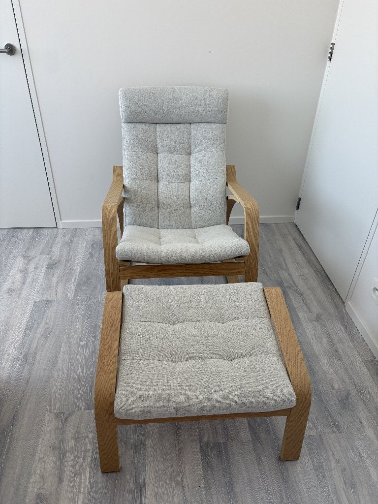 IKEA POÄNG schommelstoel - zeer goede staat, Huis en Inrichting, Stoelen, Zo goed als nieuw, Eén, Hout, Stof, Overige kleuren
