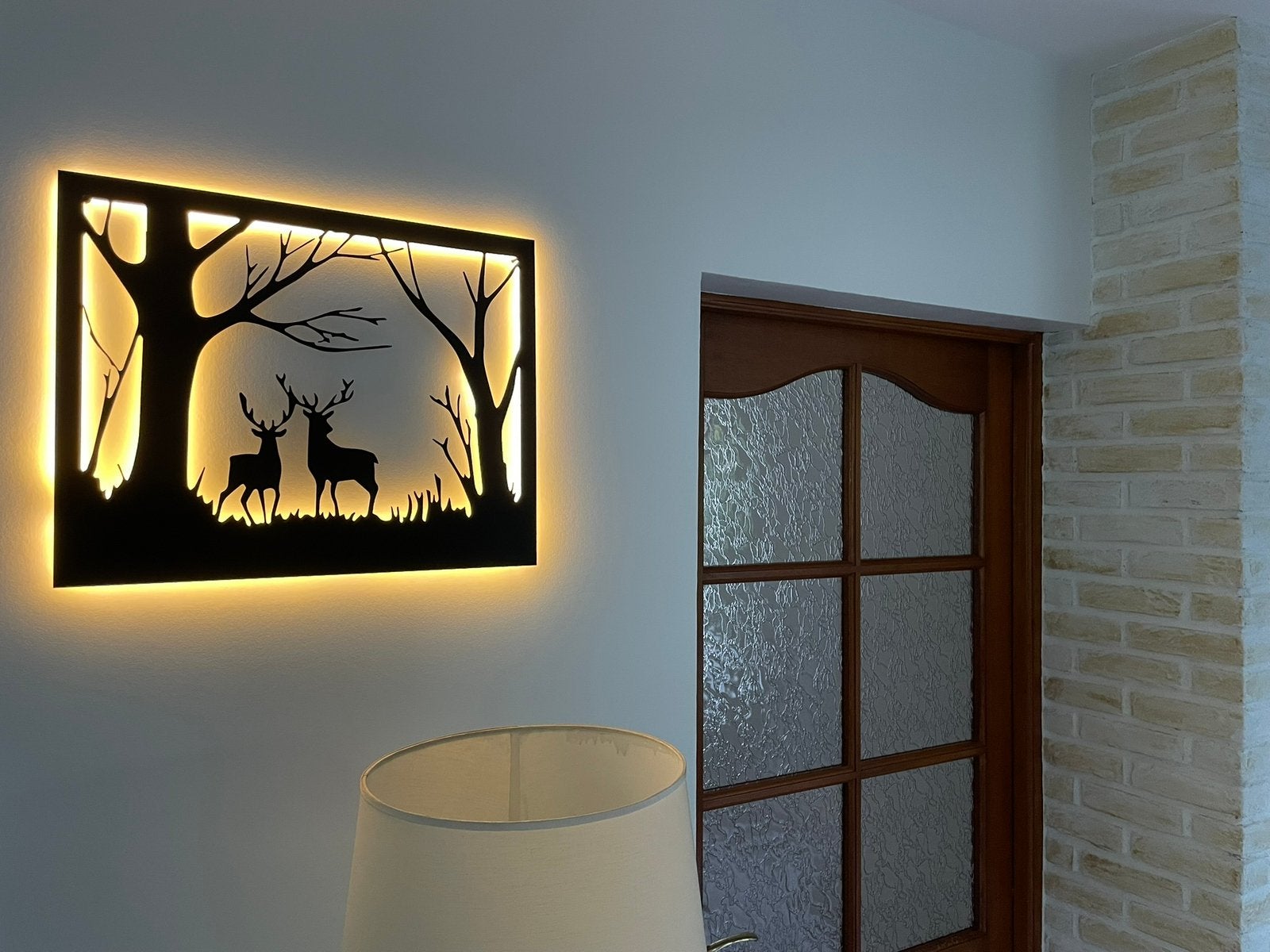 Metalen kader met Led-verlichting., Ophalen, Zo goed als nieuw, LED