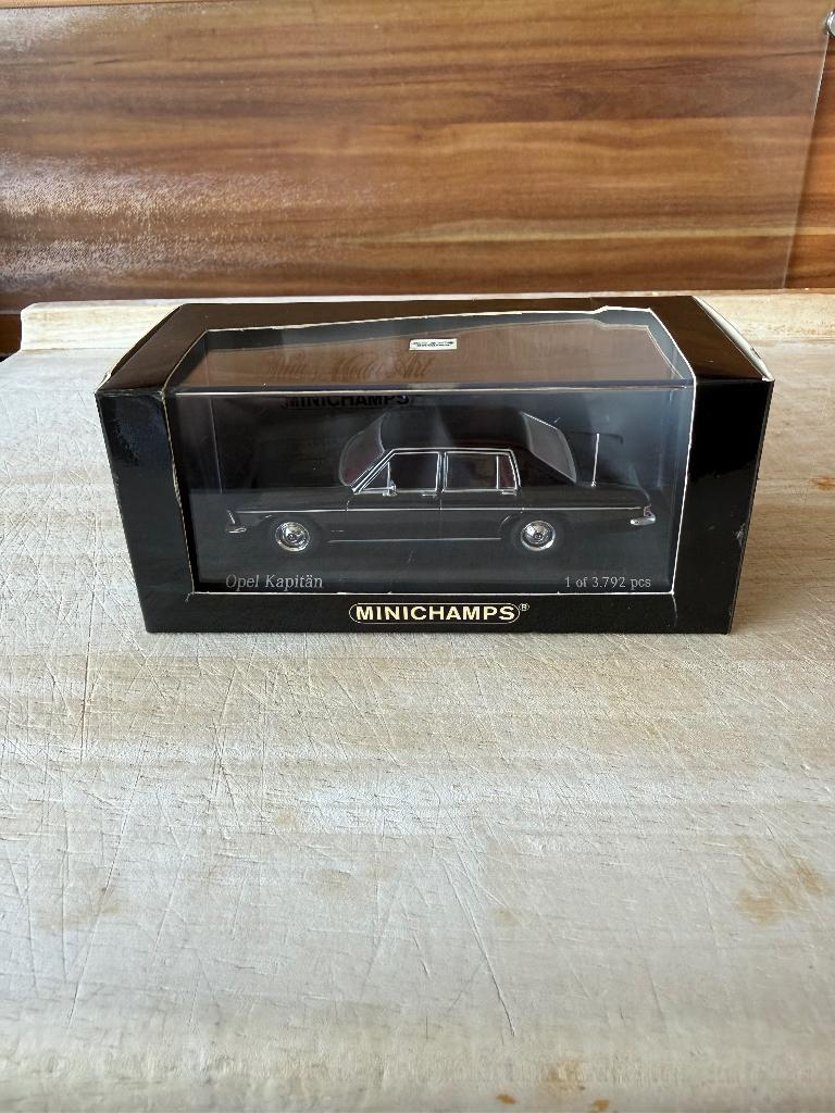 Minichamps Opel Kapitein Zwart 1969-77 Paul’s Model Art, Hobby en Vrije tijd, Ophalen, Nieuw, Auto, MiniChamps