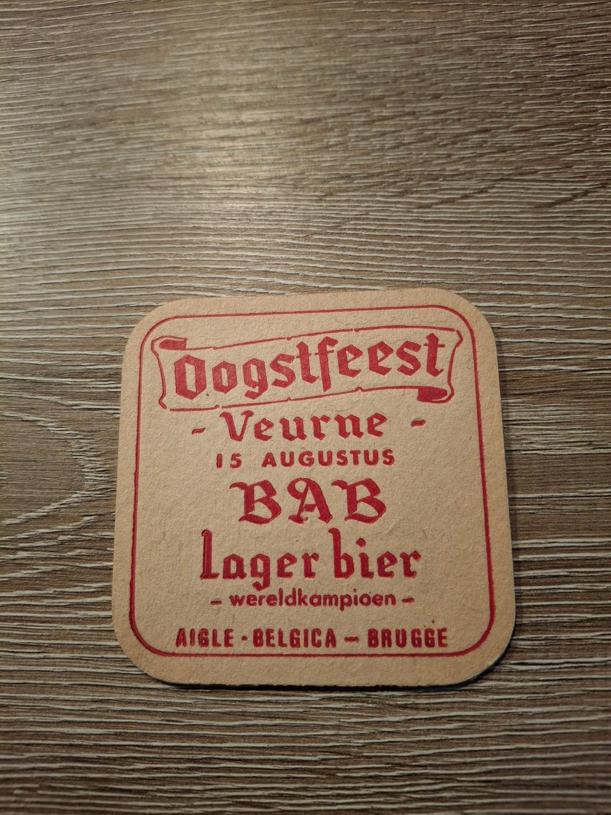 oud bierviltje bab lager bier, Ophalen of Verzenden