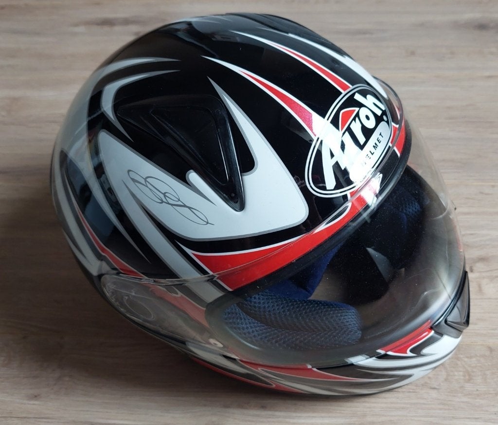 karting set Airoh helm, ARROXX handschoenen,nekbescherming, Ophalen of Verzenden, Zo goed als nieuw, Helm of Handschoenen