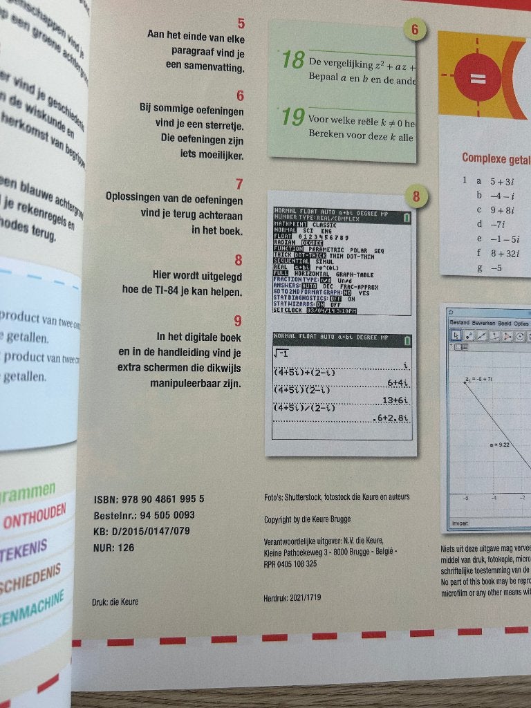 VBTL 5/6 Complexe getallen & Matrices en stelsels uitgebreid, Boeken, Ophalen, ASO, Wiskunde A, Die keure