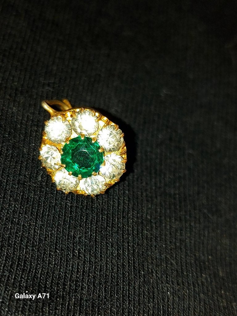 Oude sieraden, Handtassen en Accessoires, Ophalen of Verzenden, Goud, Oorbellen, Met edelsteen