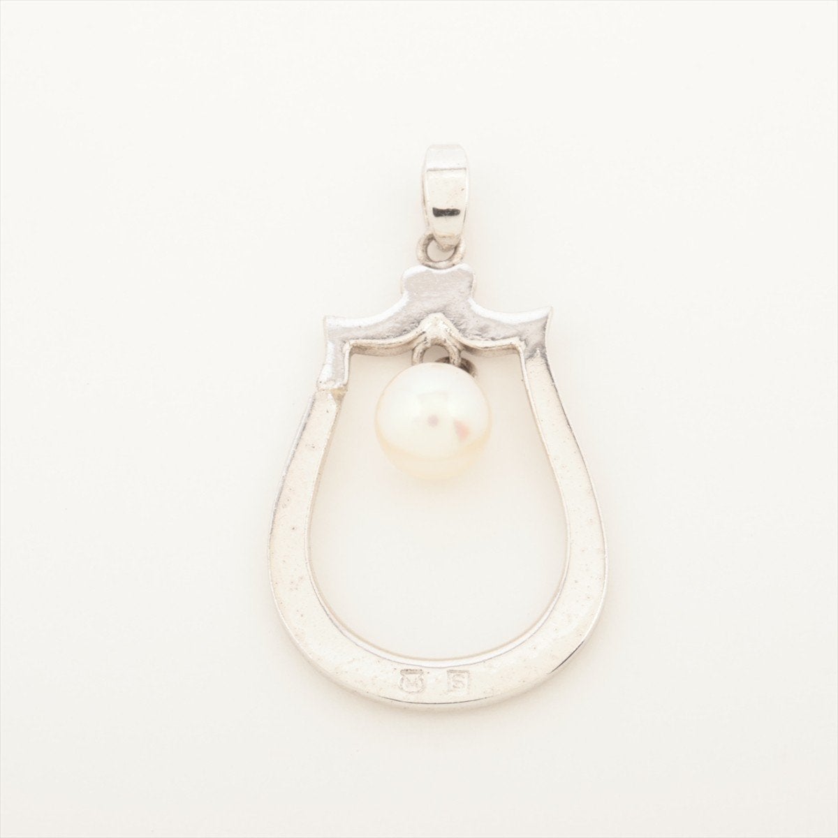 Pendentif Mikimoto argent, Enlèvement ou Envoi, Utilisé, Croix ou Symbole, Avec perle