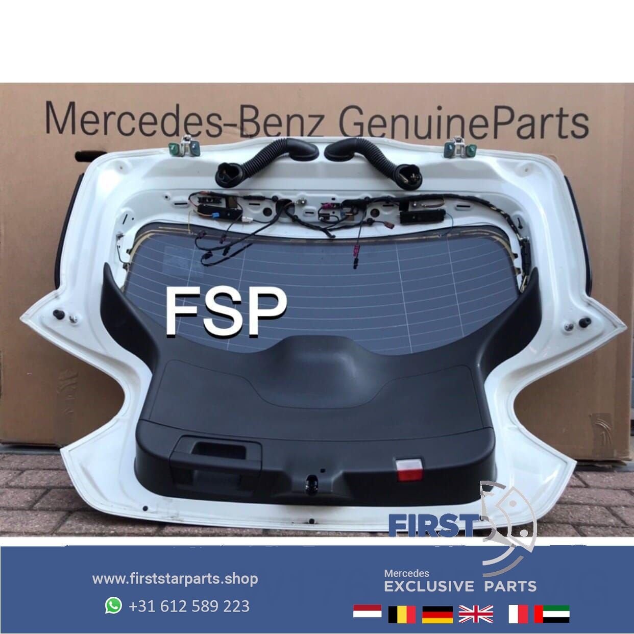W176 ACHTERKLEP WIT COMPLEET origineel Mercedes A Klasse 201, Arrière, Haillon arrière, Utilisé, -