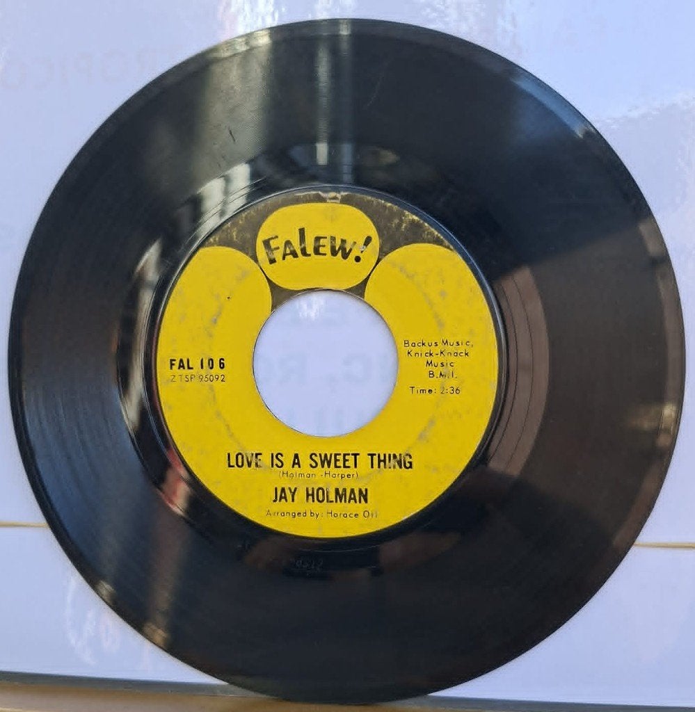 Popcorn Groove / Jay Holman - Love Is A Sweet Thing, CD & DVD, Vinyles | R&B & Soul, Pressage original, Enlèvement ou Envoi, 7 inch