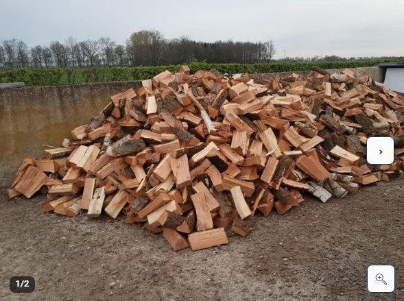 Bois de chauffage : chêne + cerisier - région de Brecht, Enlèvement