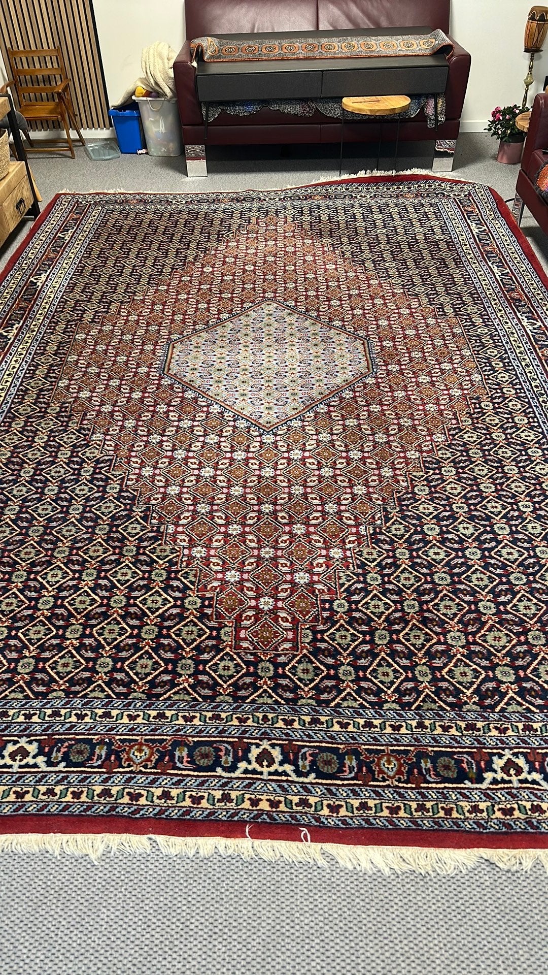 Perzische handgeknoopt tapijt 360cm x 250cm, Ophalen, 200 cm of meer, Zo goed als nieuw, 200 cm of meer