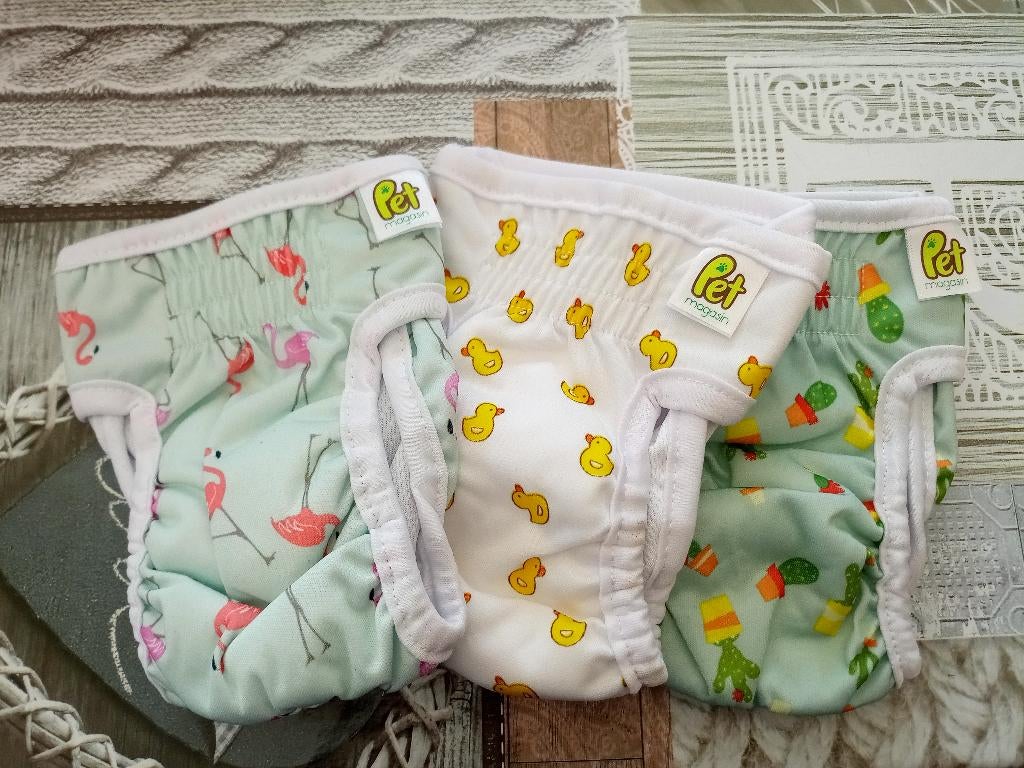 Lot de 3 Couches réutilisables pour petit animaux -Taille XS, Enlèvement, Neuf, Autres vêtements pour chien