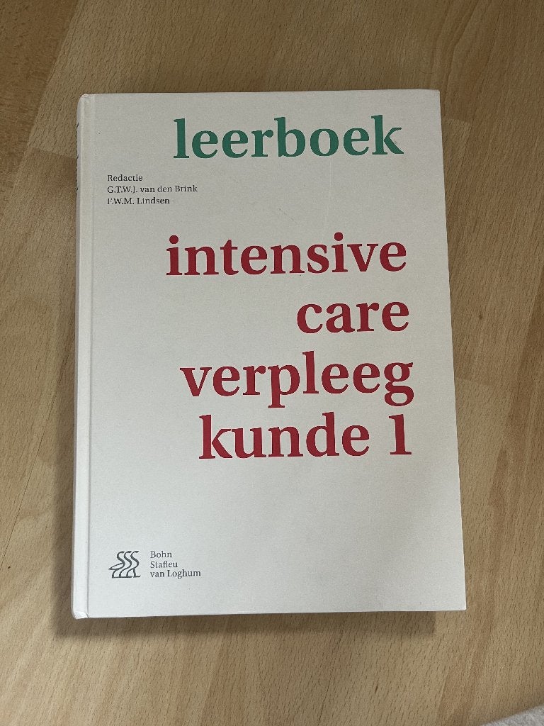 leerboek intensive care verpleegkunde deel 1 & 2, Ophalen of Verzenden, Zo goed als nieuw, Hogeschool