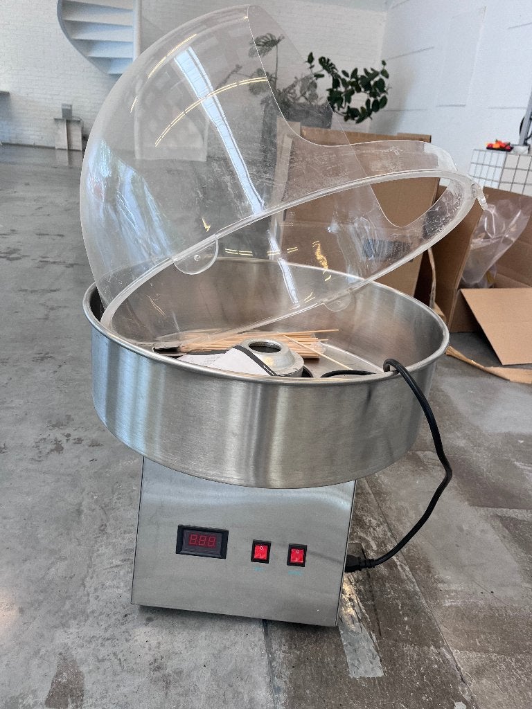 suikerspin machine - candy floss machine, Hobby en Vrije tijd, Feestartikelen | Verhuur, Ophalen, Zo goed als nieuw