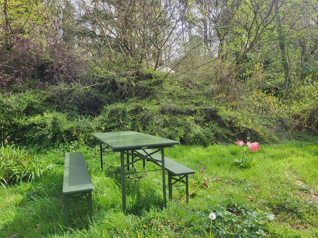 Inklapbare picknicktuintafel van hoge kwaliteit met 2 banken, Tuin en Terras, Picknicktafels, Ophalen, Hout, Inklapbaar