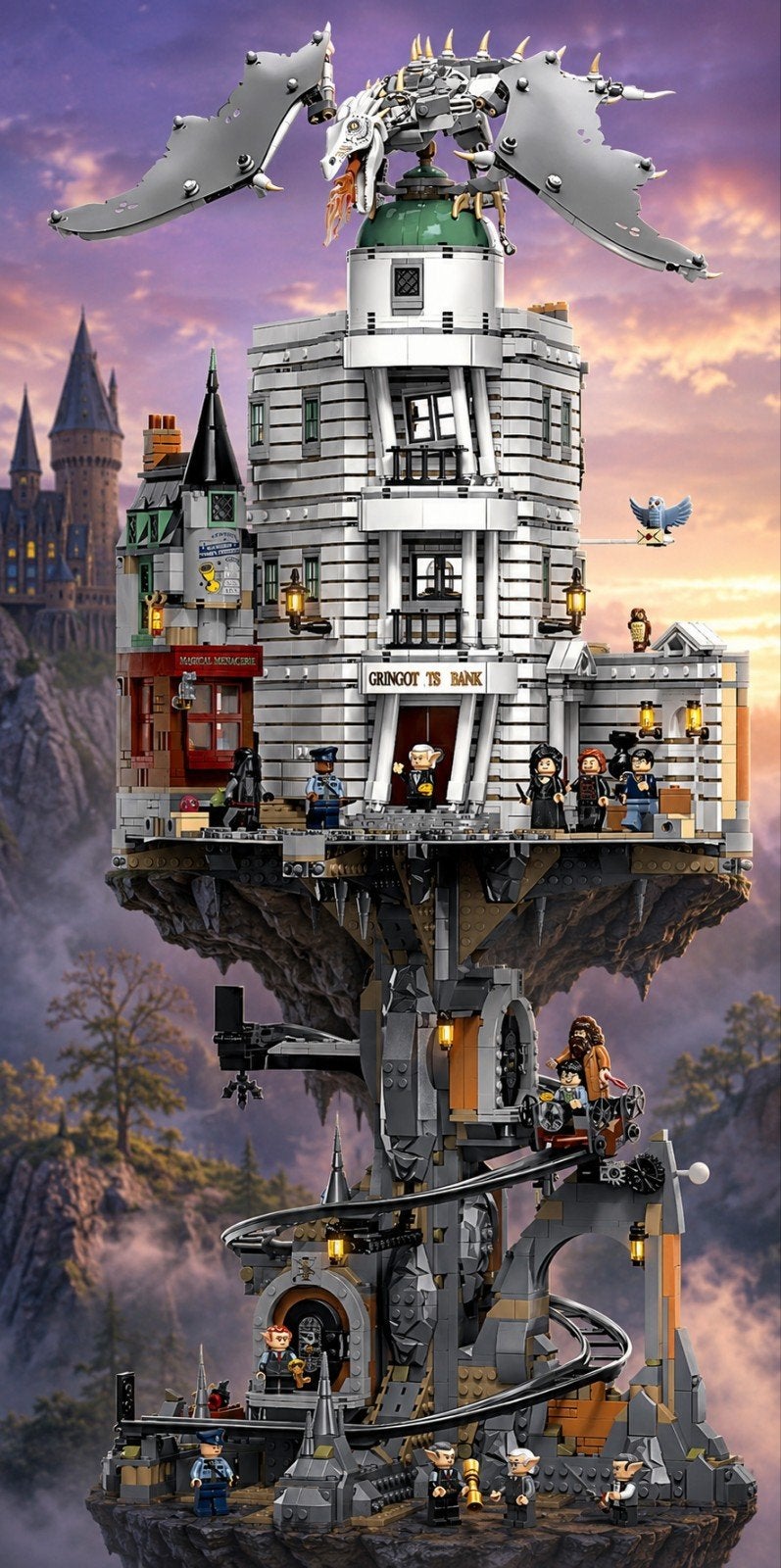 Lego 76417 Harry Potter Goudgrijp Tovenaarsbank - 1x opgeb., Ophalen, Lego, Harry Potter, Zo goed als nieuw