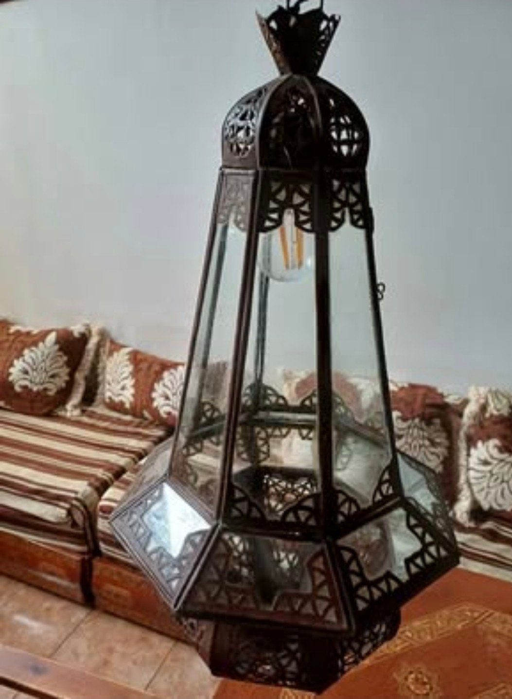 marokkaanse hanglamp, Ophalen