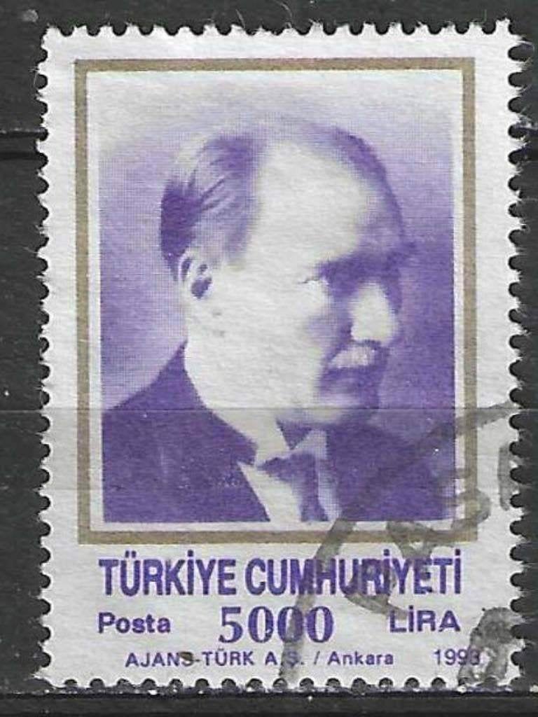 Turkije 1993 - Yvert 2748a - Ataturk - 5000 l. (ST), Verzenden, Gestempeld