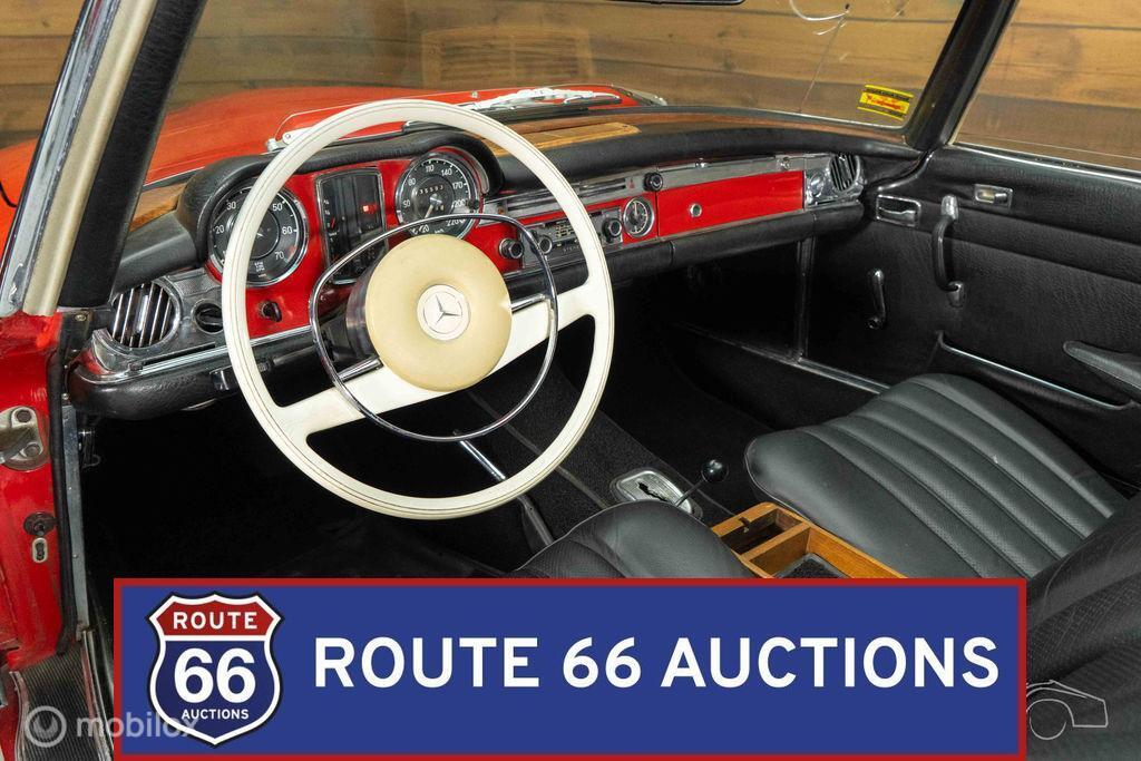 Mercedes-Benz 280 SL Pagode | 1968 | Route 66 Auctions, Auto's, Zwart, Mercedes-Benz, Bedrijf, Handgeschakeld