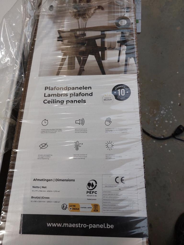 Plafond maestro, Doe-het-zelf en Bouw, Platen en Panelen, Ophalen, Nieuw, Hout, Minder dan 20 mm